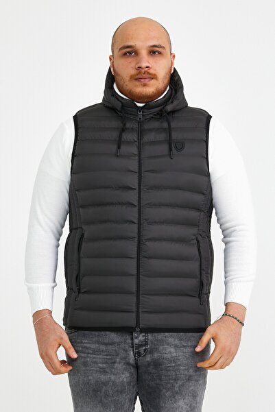 Danger Ανδρικό φουσκωτό γιλέκο Anthracite Battal