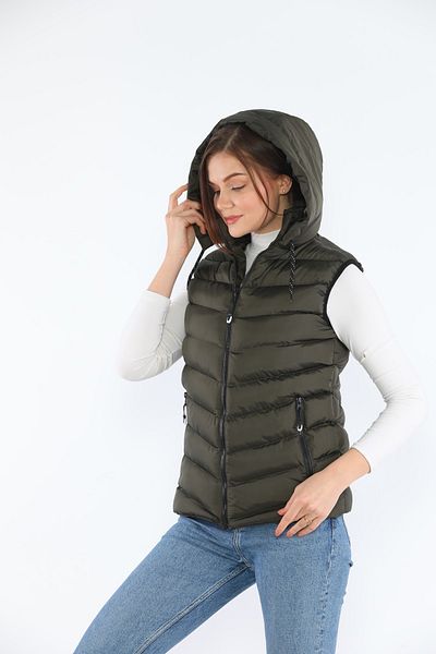 Everest Unisex Gel Filling Hooded Zipper Pocket Puffer Vest