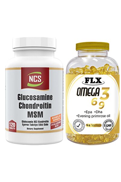 NCS Glucosamine Chondroitin Msm Boswellia Glukozamin 120 Tablet & Flx Omega 3...