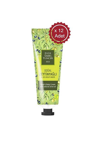 Eyüp Sabri Tuncer 50 Ml Natural Hand and Body Cream with Zhinitis Oil - Tube X 12 Pieces