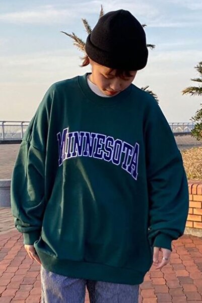 Madmext Πράσινο φούτερ Mad Girls Mg1268