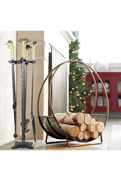 Lassori Ördek Başlı Şömine Maşa Takımı (ODUNLUK YOK)