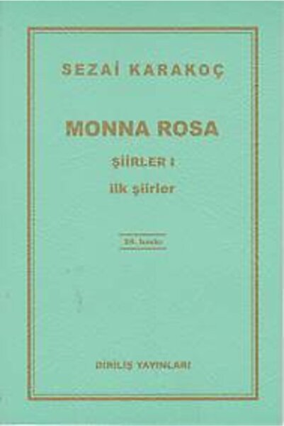 Dergah Yayınları Şiirler 1 - Monna Rosa