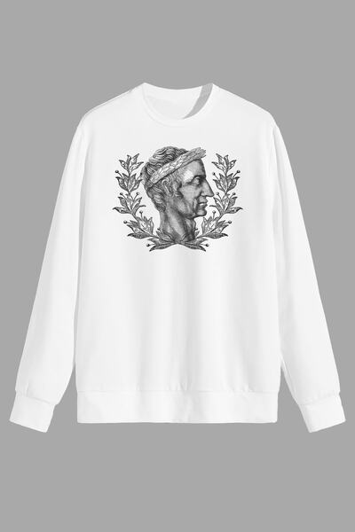 perseusshopping Міфологія Юлій Цезар Біла футболка з принтом