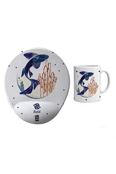 Flipped Balık Kupa Bardak Ve Mousepad Seti