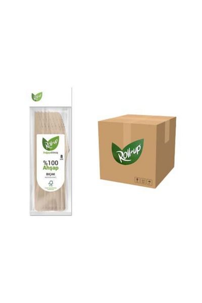 Roll-Up Return to Nature Wooden Knife 8 Pack (1 Box 12 Packs)