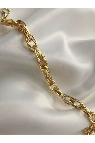 fullcontrol Unisex Gold Chain Bracelet