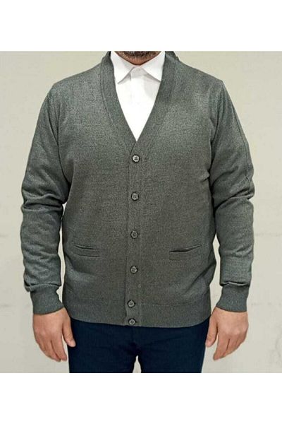 güncüoğlu Thin Wool Buttoned Pocket Knitwear Men's Cardigan