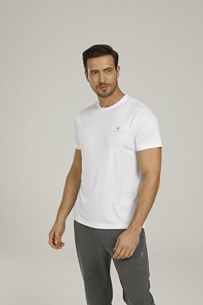 lumberjack Ct100 Basic Pes C-neck T- White Ανδρικό T-shirt
