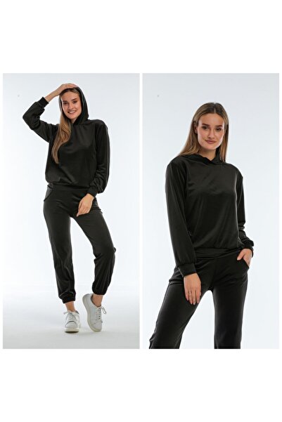 CİXAPLE طقم مزدوج مخملي بغطاء للرأس