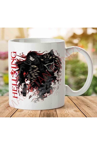 ART HEDİYE كوب Alucard باللون الأسود مطبوع على الجانبين