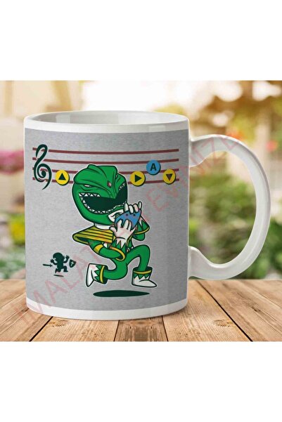 ART HEDİYE Green Power Ranger Zelda Mashup Two Sided Printed Mug