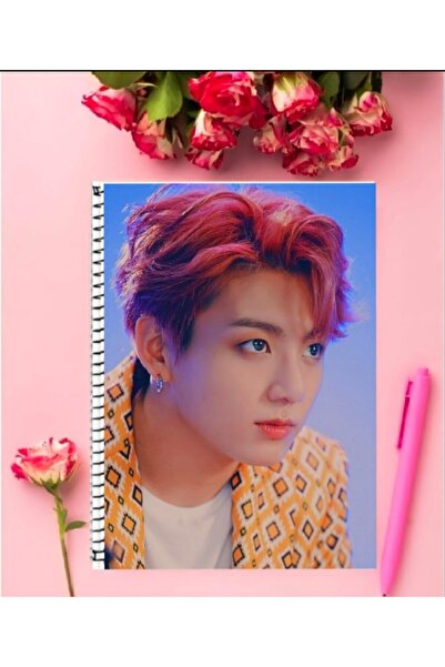 Genel Markalar Bts Defter 1 Adet Özel Tasarım A4 Boyutu 21*29 Cm Telli Kareli Defter