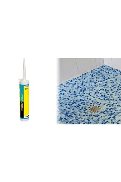 WEBER Kararmayan, Küflenmeyen Antibakteriyel Banyo Silikonu Şeffaf 280 ml (2 Adet)