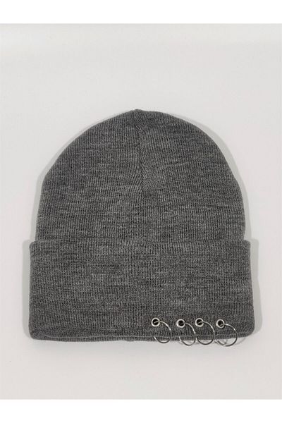 AXE SPORTSWEAR Piercing Detailed Gray Basic Beret Pkr109353