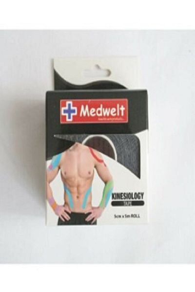 MEDWELT Kinesio Tape Tape 5cm X 5m - Black