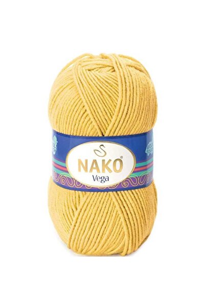 NAKO Vega El Örgü Ipi Ipliği Yünü Renk Kodu:10598-sarı