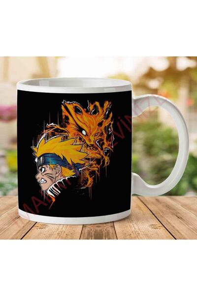 ART HEDİYE كوب شيطان فوكس ناروتو مطبوع على الجانبين