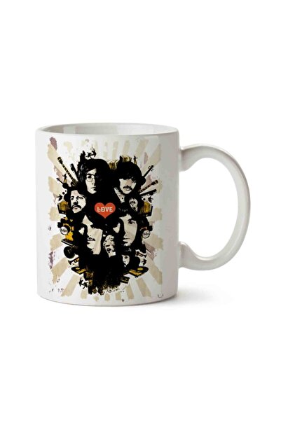 ART HEDİYE كوب مطبوع على الجانبين من The Beatles