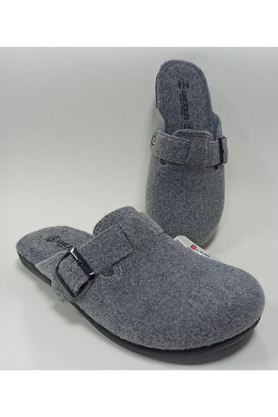 GEZER Soft Sole Adjustable Buckle Felt Men's Home and Guest Slippers