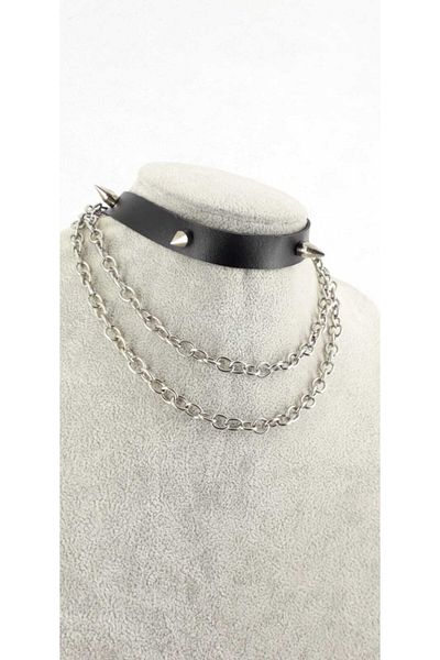 Fugusugu 4Spike 2Bulk Chain Gothic Choker