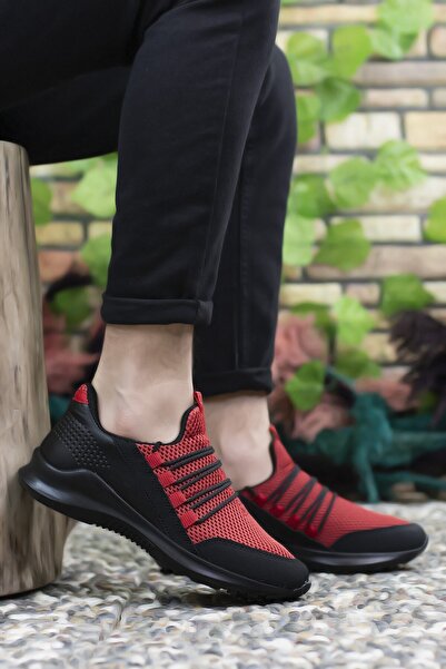 Riccon Siyah Kırmzı Erkek Sneaker 0012180