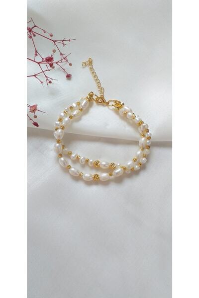Bourjois Jewelry Gold Plated Real Natural Pearl Bracelet