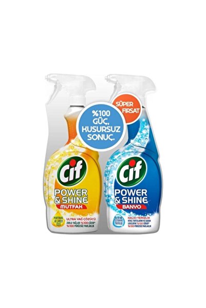 Cif Cıf Sprey Power Shıne Mutfak+banyo 2lı 750+750ml