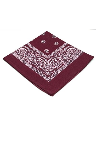 Shopiolog Unisex 100% βαμβακερό Claret Red Ethnic μοτίβο μπαντάνα