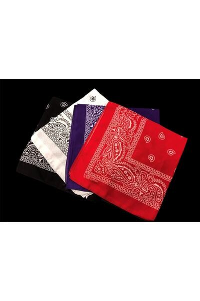 BB wikiki Unisex 100% βαμβακερό έθνικ μοτίβο μπαντάνα σετ 4 τεμαχίων