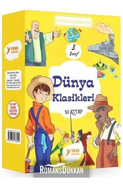 Yuva Yayınları 3. Sınıf Dünya Klasikleri Seti - 10 Kitap Takım
