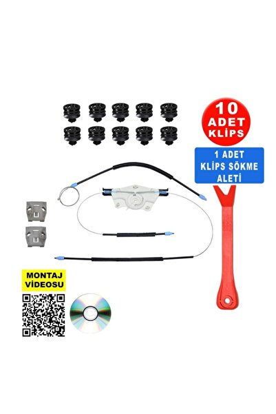 Star Klips Vw Golf 4 Bora 1jm898461 Plastik Ayaklı Sol Cam Kriko Tamir Seti S...