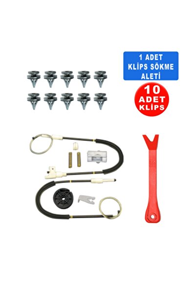 Star Klips Renault Megane 1 1996-2003 7700834346 Sağ Ön Cam Kriko Tamir Seti ...