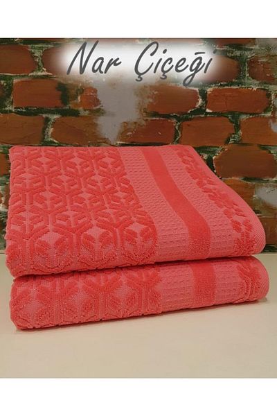Özdilek Lyre Pomegranate Flower Towel 2 Pieces 50X90 Cotton Hand Face Towel