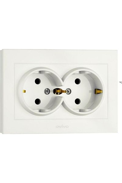 OVİVO Grano White Double Grounded Socket