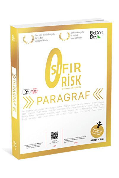 Üç Dört Beş Yayıncılık Tyt-ayt Paragraf Sıfır Risk Soru Bankası (384 Sayfa)