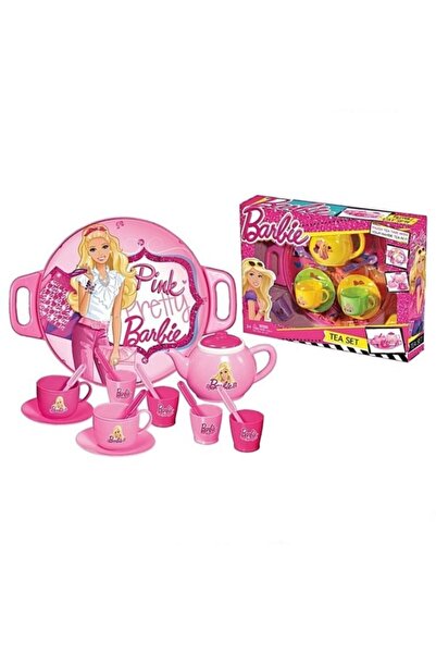 DEDE Barbie Tepsili Oyuncak Çay Seti Çocuk Evcilik Oyun Seti