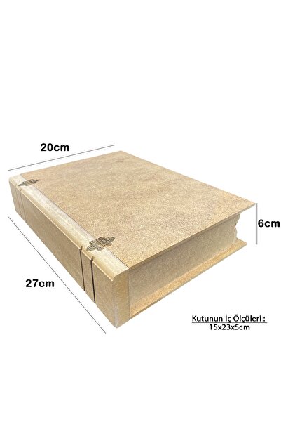 Dumbo Butik Ahşap Boyanabilir Ham Mdf Kitap Kutu