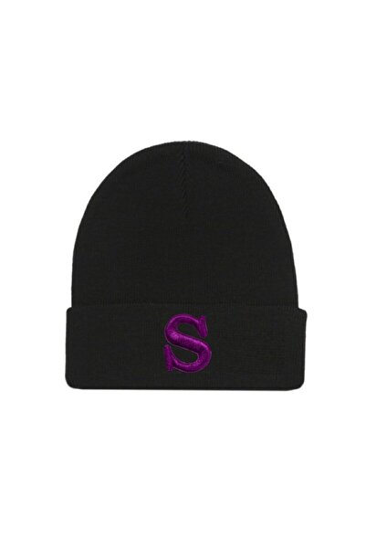 ŞapkaMania Фіолетова двошарова розкішна шапка з вишивкою