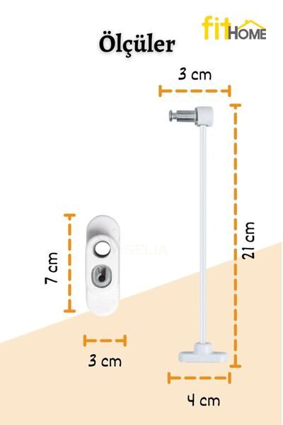 fitfiyat 8 Pieces!Safety Lock PVC Pimapen Children's Thief Rope 300 Kg Resistant Glass Safety Lock
