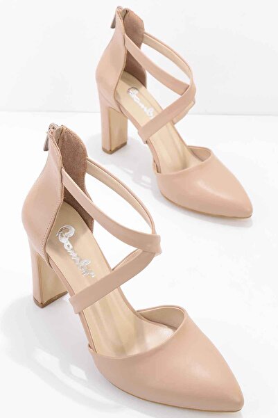Bambi Nude Kadın Klasik Topuklu Ayakkabı K01926031409