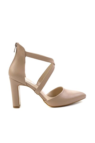 Bambi Nude Kadın Klasik Topuklu Ayakkabı K01926031409
