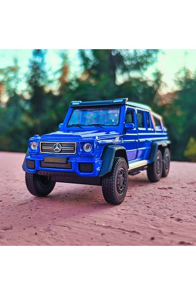 Pagina سيارة G63 Amg 6x6 Collection معدنية مقاس 12 سم سيارة فاخرة للطرق الوعرة باللون الأزرق