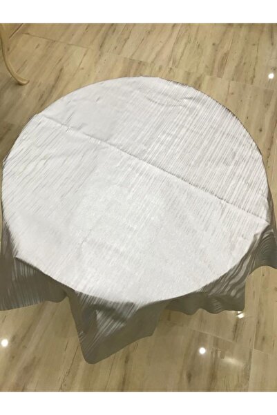 yukselhalimefrusat مفرش طاولة دائري من القماش الزيتي 140 سم