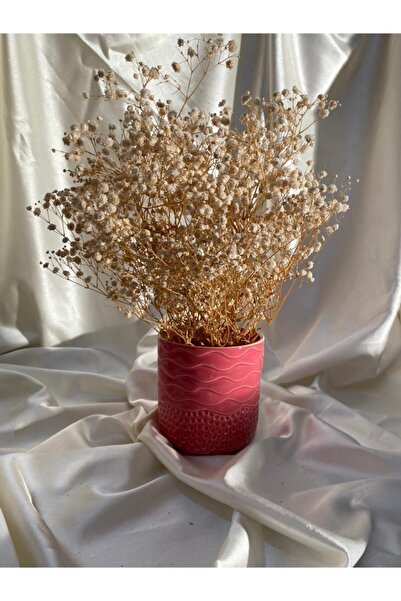 AFAM HEDİYELİK Pembe Desenli Seramik Ayaklı Bitki & Orkide Saksısı