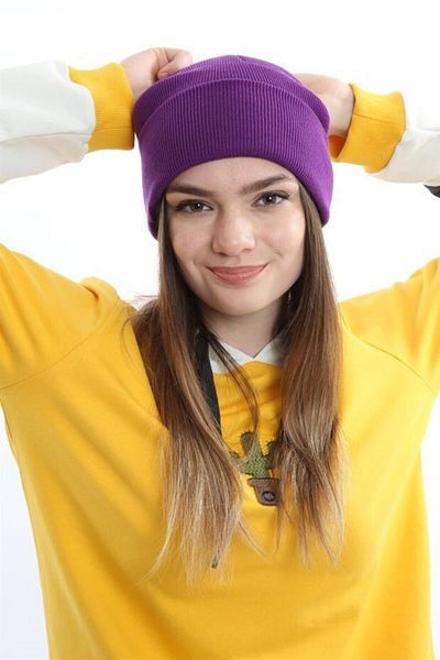 Mıçı Cameo Folded Dark Purunisex Beret