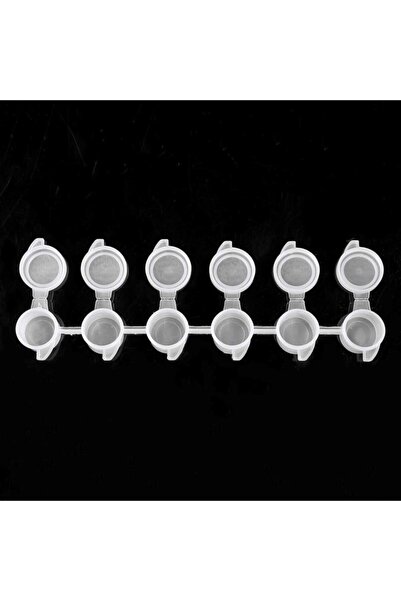 Depoart 6'lı Boş Şerit Boya Kapları 3 Ml Plastik Kapaklı (5 Adet)