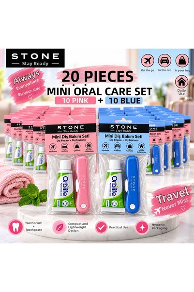 Stone Ready Kit مجموعة صغيرة للعناية بالأسنان مكونة من 20 قطعة