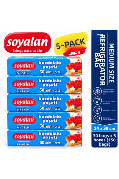 Soyalan Refrigerator Bag Medium Size 24X38 cm Set of 5 150 Pieces