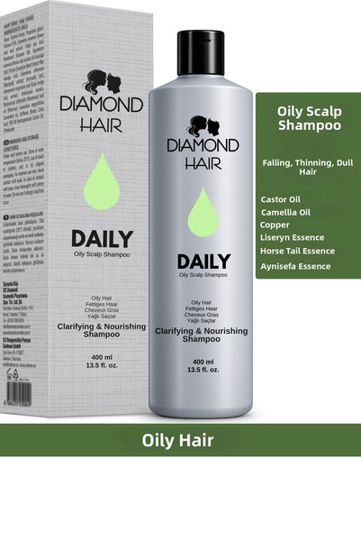 DIAMOND HAIR Anti-Dandruff, Hair Loss and Oily Hair Purifying Shampoo for Oily Hair - Slow Growing Hair